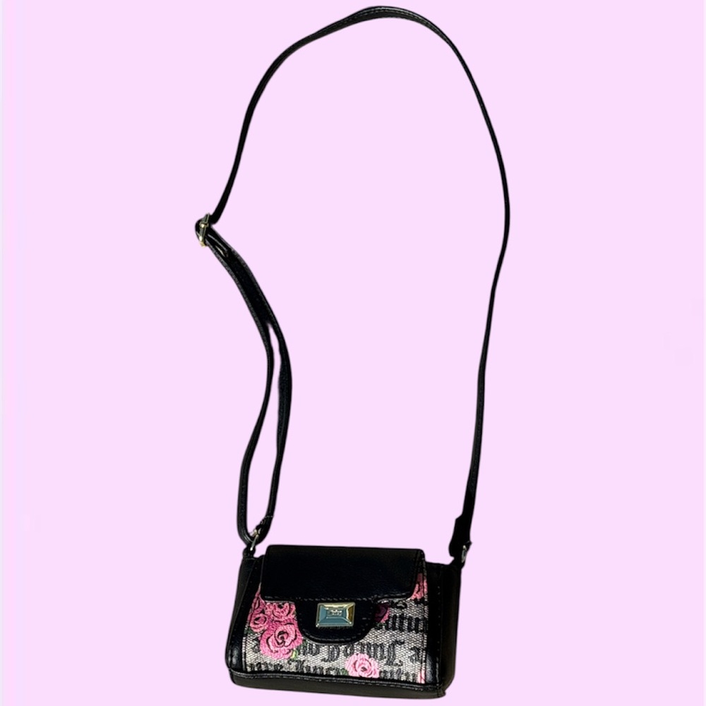 Juicy Couture Black and Pink Crossbody Bag